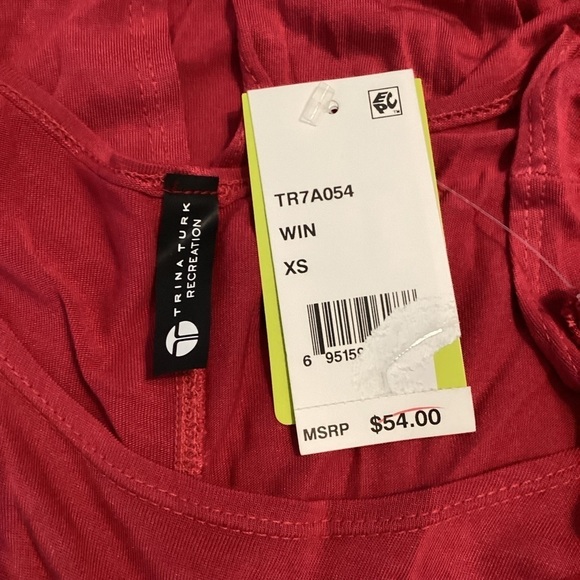 Trina Turk Recreation Muscle Tank Size XS Wine Red - Picture 6 of 7